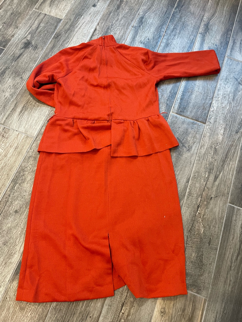 Women's orange Peplum Dress size 12. Fits like med/large. Used for Velma costume